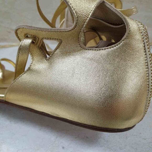 Chanel Gold Gladiator Sandals Sz.38 - Picture 11 of 16